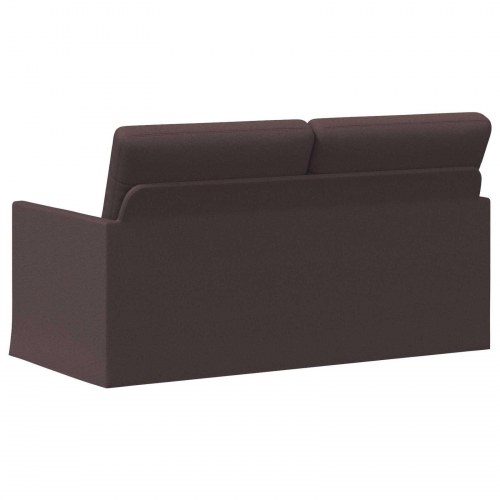 2-personers sofa i mørkebrun stof - 150 x 81 x 82 cm