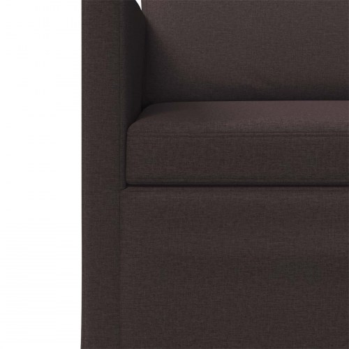 2-personers sofa i mørkebrun stof - 150 x 81 x 82 cm