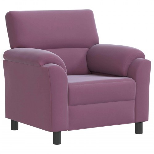 1-personers sofa i fløjl - lilla