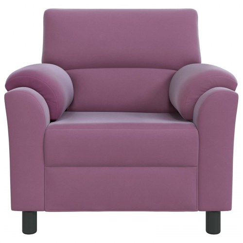 1-personers sofa i fløjl - lilla