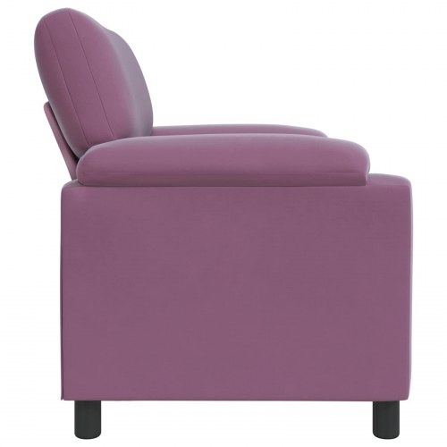 1-personers sofa i fløjl - lilla