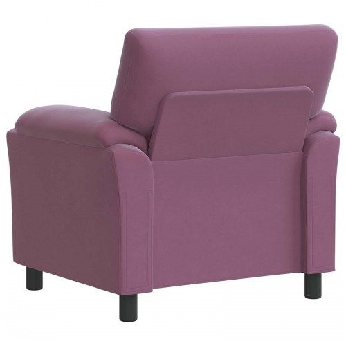 1-personers sofa i fløjl - lilla