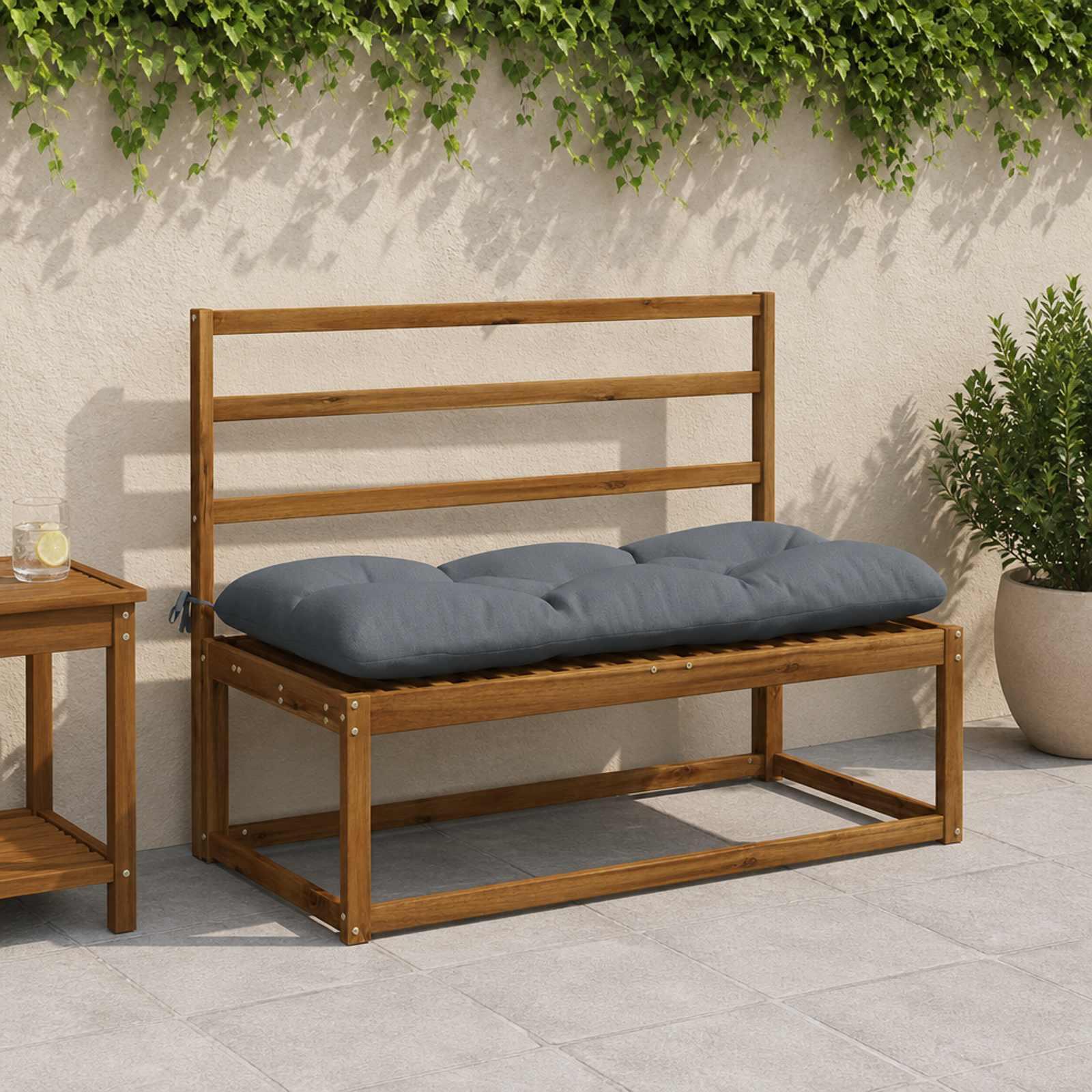 Bænkpude VIANEN blå 120 x 50 x 12 cm