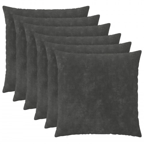 Pudebetræk HEERLEN 6 stk. 80 x 80 cm - antracit