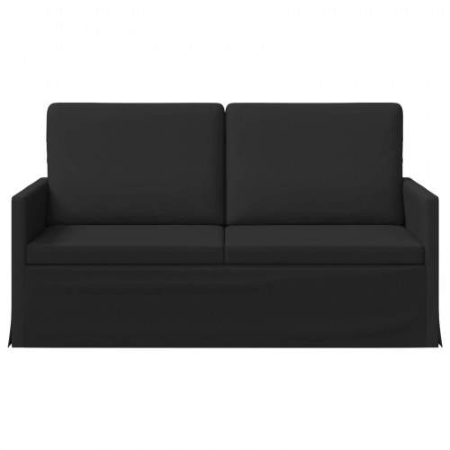 2-personers sofa i sort stof - 150 x 81 x 82 cm