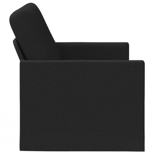 2-personers sofa i sort stof - 150 x 81 x 82 cm