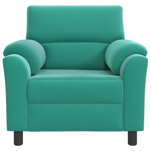1-personers sofa i fløjl - turkis, 94 x 85 x 93 cm