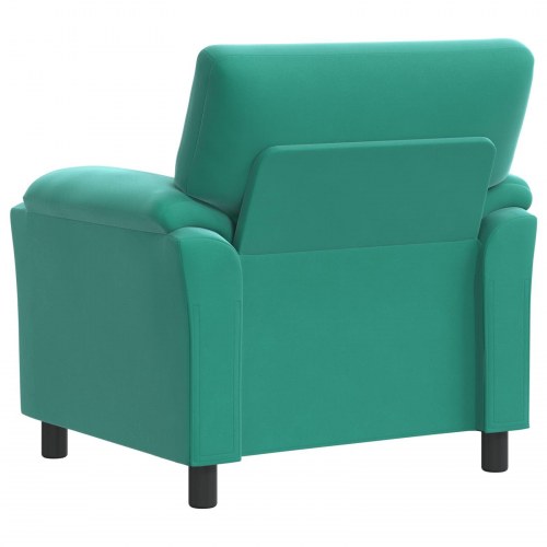 1-personers sofa i fløjl - turkis, 94 x 85 x 93 cm