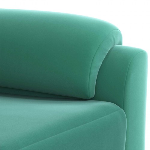 1-personers sofa i fløjl - turkis, 94 x 85 x 93 cm