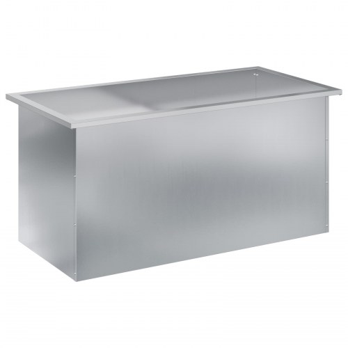 Plantekasse med LED - sølv 50 x 100 x 48 cm
