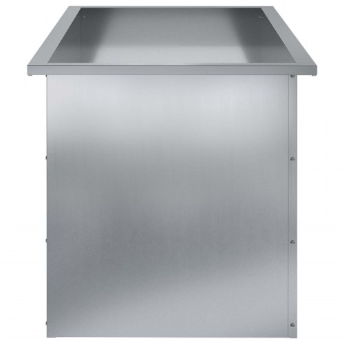 Plantekasse med LED - sølv 50 x 100 x 48 cm