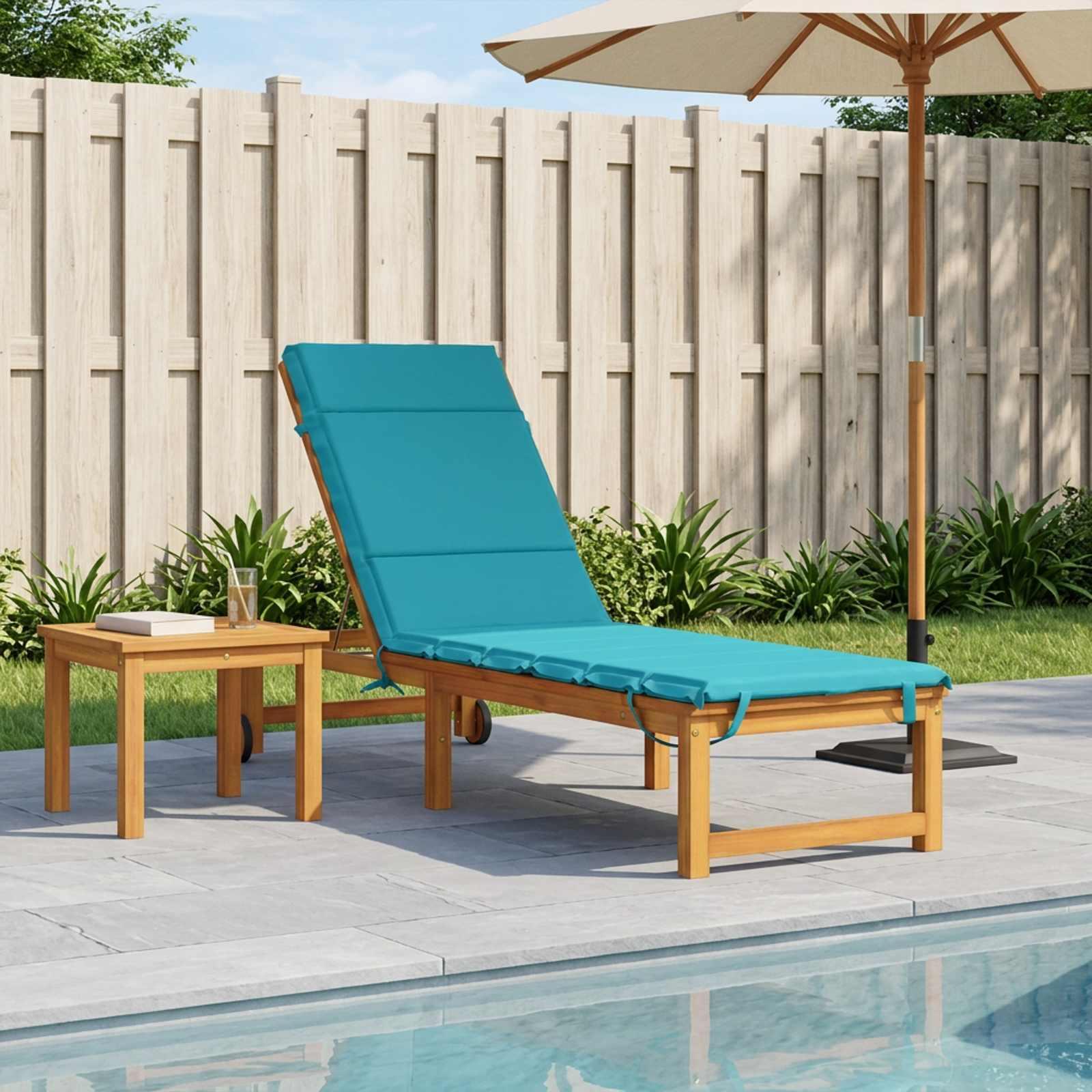 Solsengspude GEMERT - turkis, 200 x 60 x 3 cm