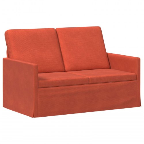 2-personers sofa rød orange 130 x 81 x 82 cm