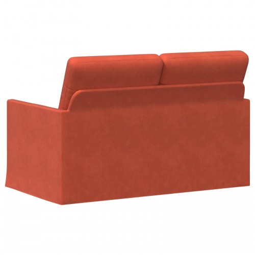 2-personers sofa rød orange 130 x 81 x 82 cm