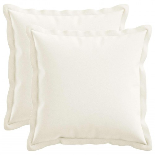 Pyntepuder med fyld HOUTEN 2 stk. - hvid, 30 x 30 cm