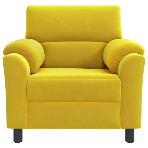 1-personers sofa i gul fløjl - 94 x 85 x 93 cm