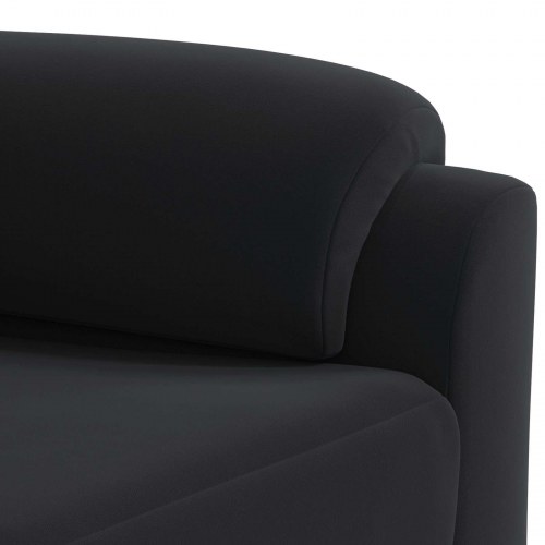 1-personers sofa i sort fløjl - 94 x 85 x 93 cm