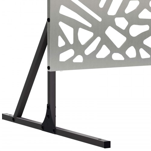Privatlivsskærm 100 x 50 x 180 cm - galvaniseret stål, sølv