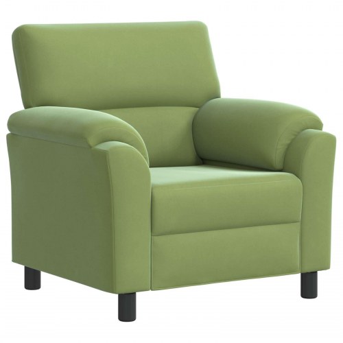 1-personers sofa i fløjl - lysegrøn