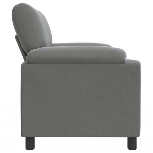 Sofa i fløjl - mørkegrå, 94 x 85 x 93 cm