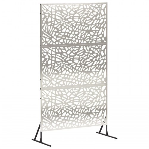 Privatlivsskærm i rustfrit stål - sølv, 100 x 50 x 180 cm