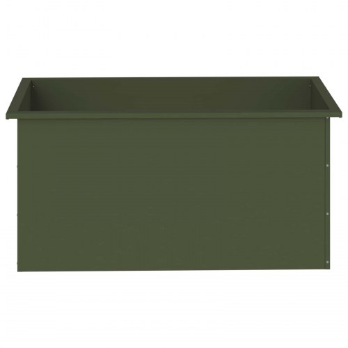 Plantekasser med LED 2 stk. - olivengrøn 50 x 100 x 48 cm