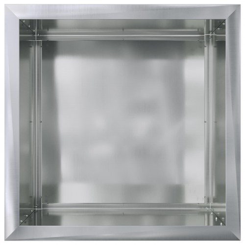 Plantekasse med LED - sølv, 50 x 50 x 48 cm