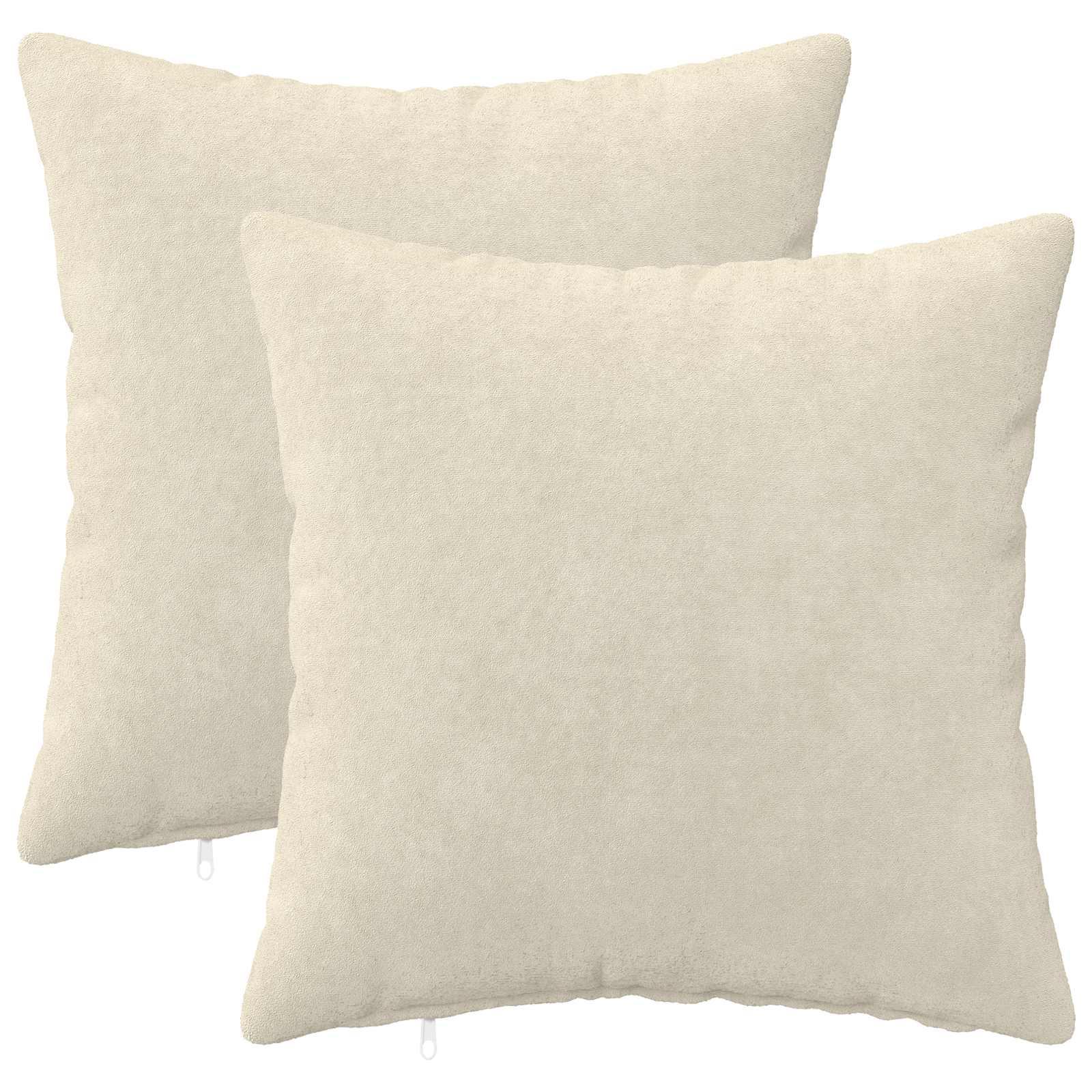 Pyntepuder Heerlen 2 stk. - cremefarvet 30 x 30 cm