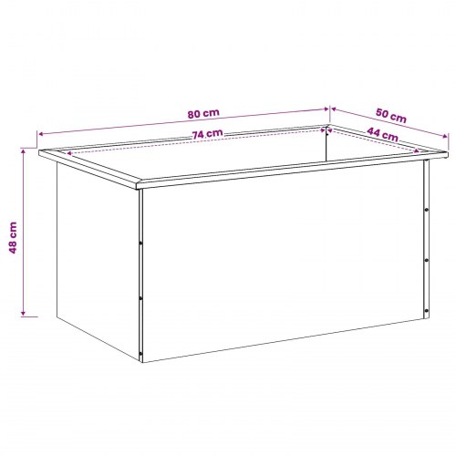 Plantekasse med LED - olivengrøn 50 x 80 x 48 cm