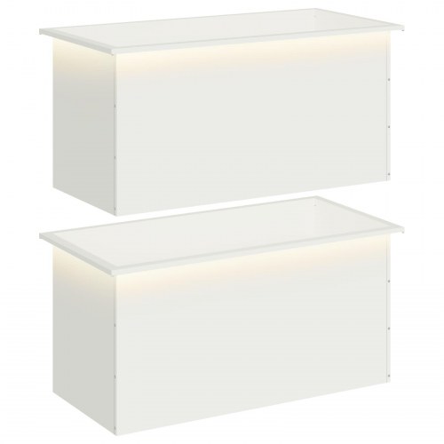 Plantekasse med LED 2 stk. - hvid 50 x 100 x 48 cm