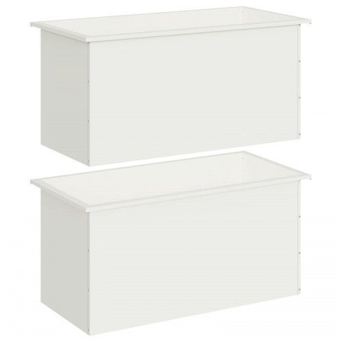 Plantekasse med LED 2 stk. - hvid 50 x 100 x 48 cm
