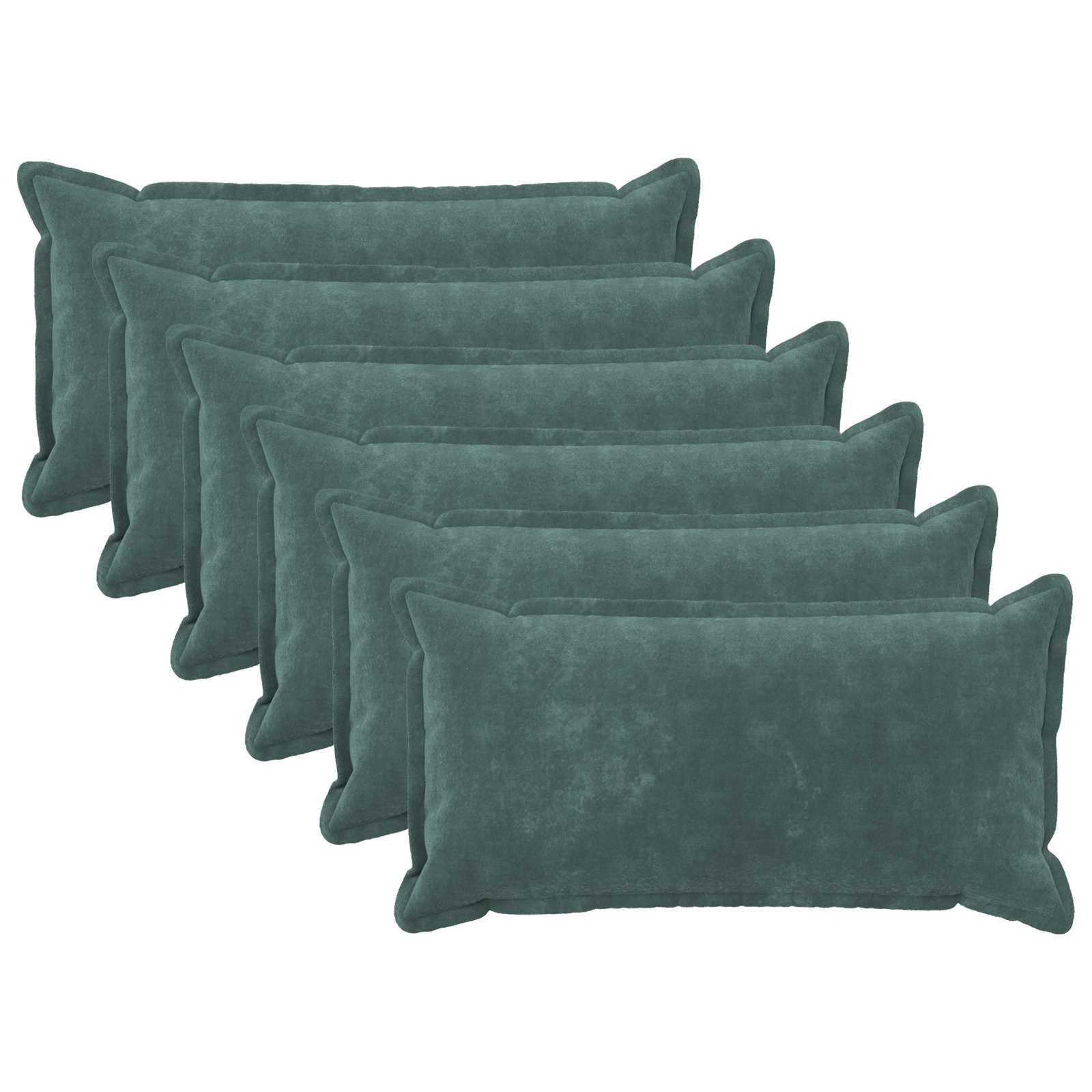 vidaXL Pude 6 stk. HOUTEN Hav Blå 40 x 80 cm Mikrofiber Fleece