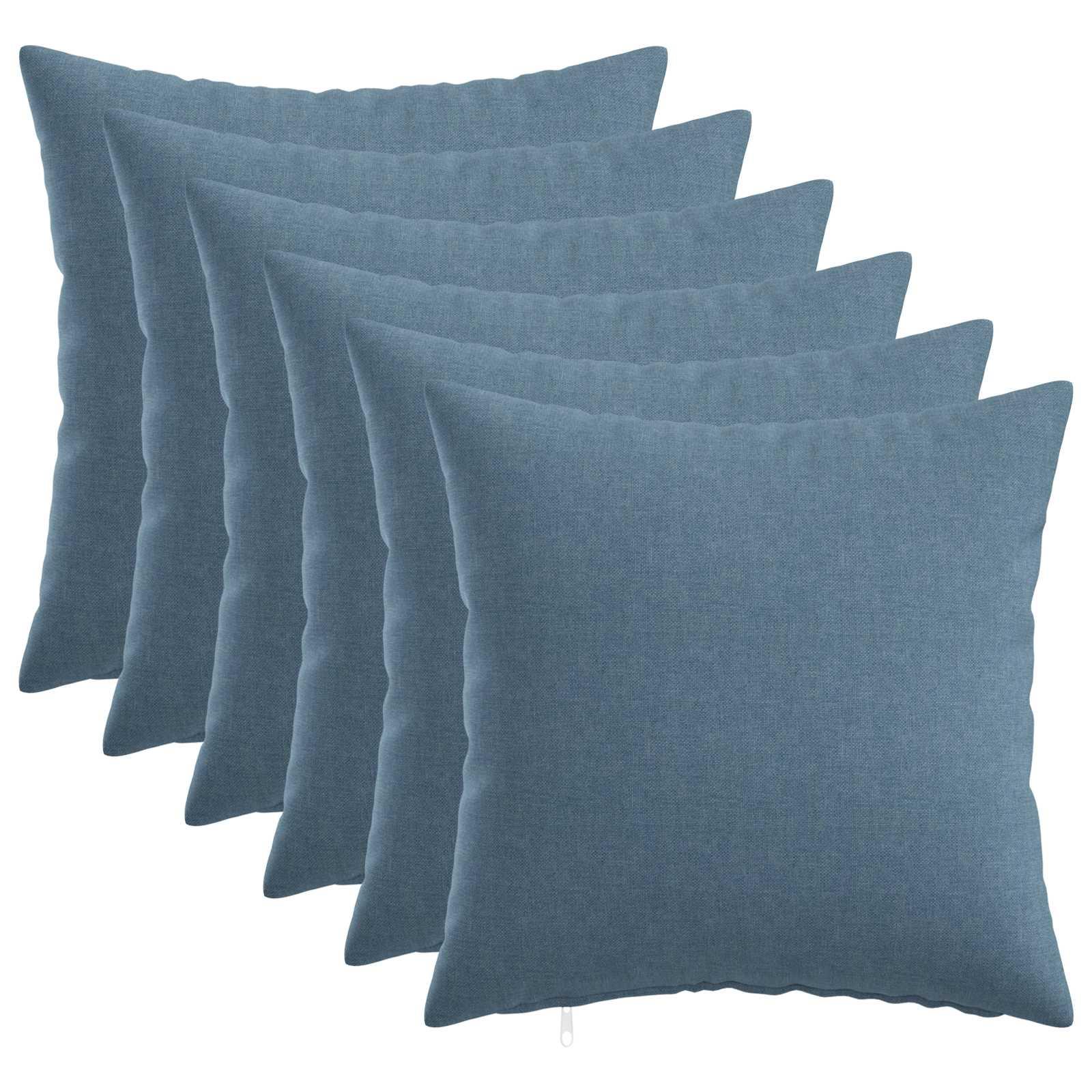 Pudebetræk HEERLEN 6 stk. - jeans blå 35 x 35 cm