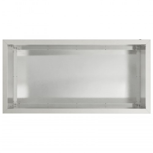 Plantekasser med LED 2 stk. - sølv 50 x 100 x 48 cm