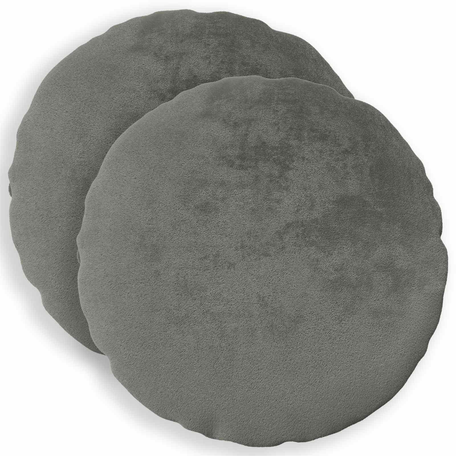 vidaXL Pudebetræk 2 stk. HEERLEN Mørkegrå Dia. 60 cm Flannel