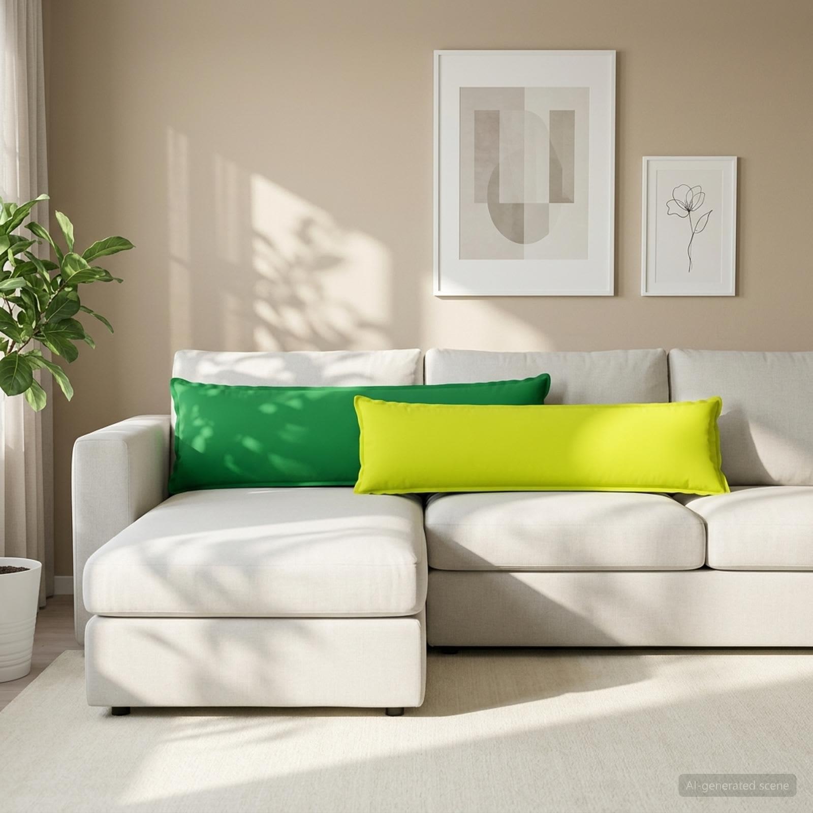 vidaXL Pude med pude HOUTEN Lys grøn 40 x 145 cm Polyester