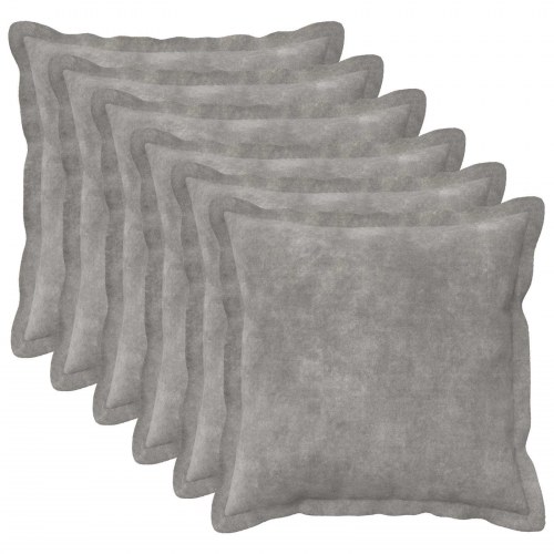 Pudebetræk HOUTEN 6 stk. - lysegrå 35 x 35 cm