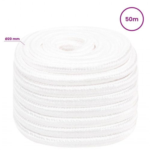 PP-reb 20 mm 50 m - hvid