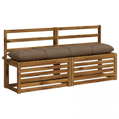 Bænkpude VIANEN gråbrun 140 x 30 x 12 cm