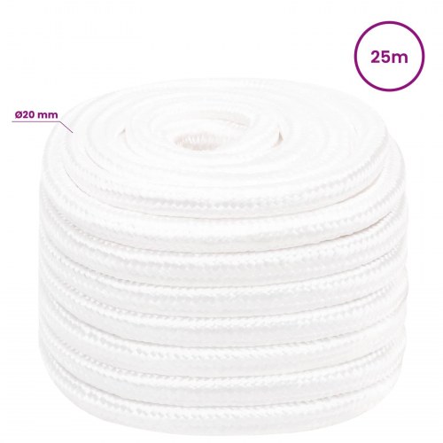 PP-reb 20 mm 25 m - hvid