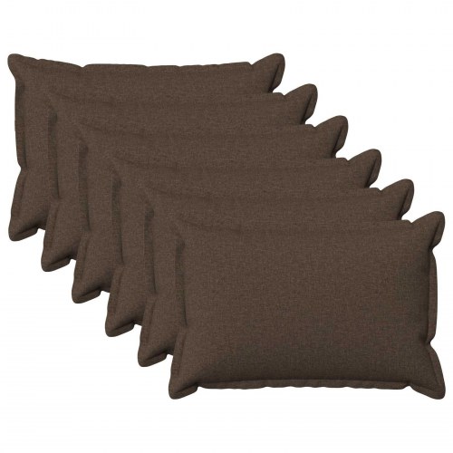 Pudebetræk HOUTEN 6 stk. gråbrun 30 x 50 cm i faux linned