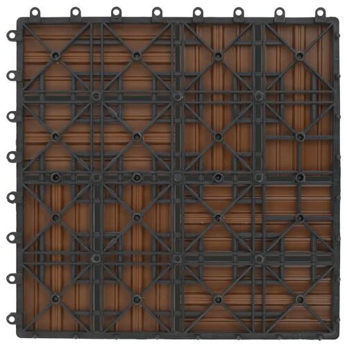 Terrassefliser 22 stk. 30 x 30 cm 2 m2 WPC teakfarve