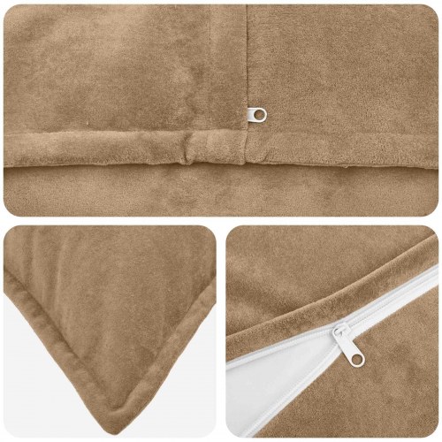 Pudebetræk HOUTEN 6 stk. gråbrun 50 x 80 cm
