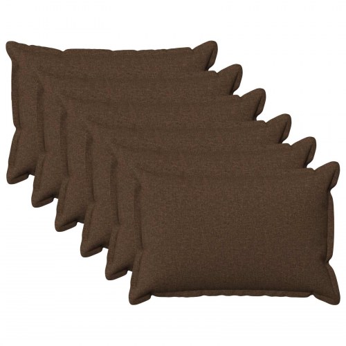 Pudebetræk HOUTEN brun 40 x 60 cm faux linned - 6 stk.