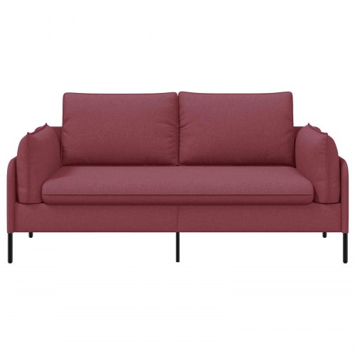 2-personers sofa i stof - vinrød 188 x 81 x 89 cm