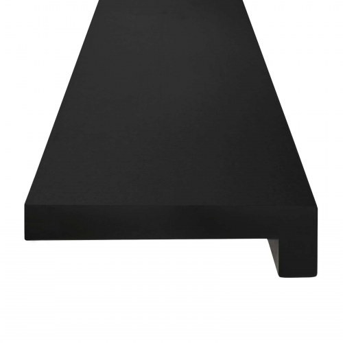 Vindueskarme 2 stk. i sort massivt bøgetræ - 100 x 15 x 2 cm