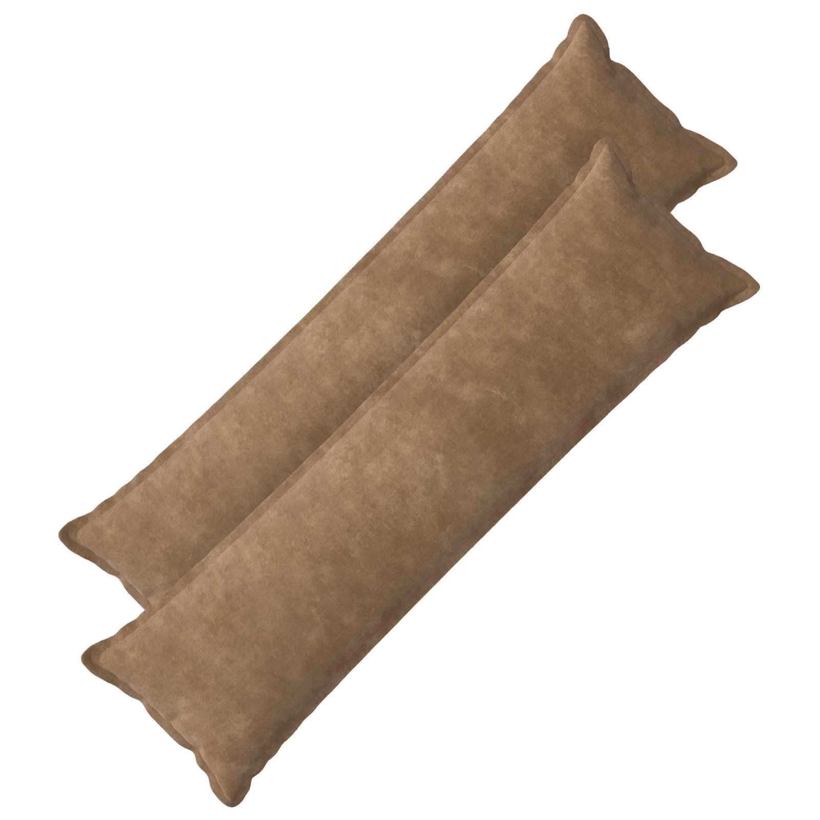 vidaXL Pude 2 stk. HOUTEN Gråbrun 40 x 145 cm Mikrofiber Fleece