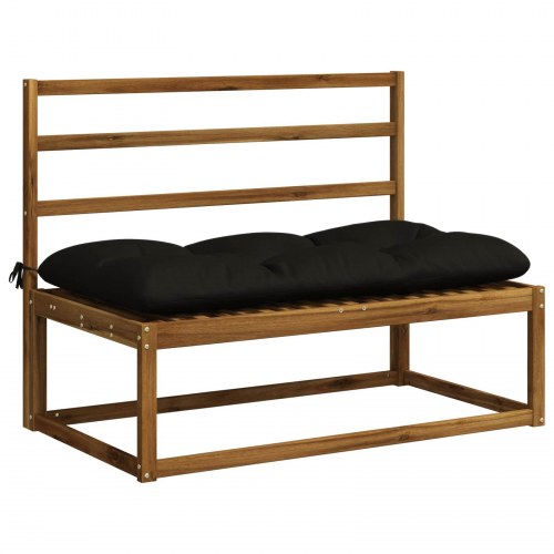 Bænkpude VIANEN sort 120 x 60 x 12 cm