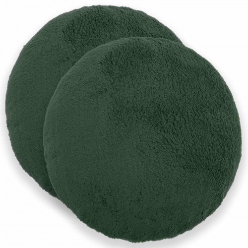 Pudebetræk HEERLEN 2 stk. - mørkegrøn Ø 30 cm bouclé