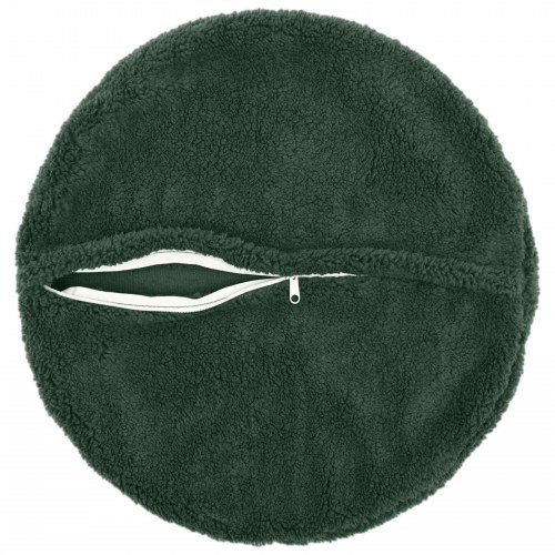 Pudebetræk HEERLEN 2 stk. - mørkegrøn Ø 30 cm bouclé